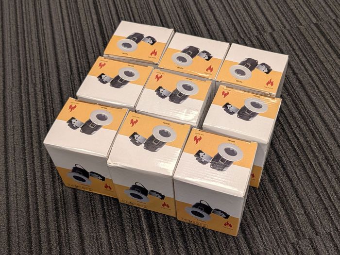 9 x GU10 Fire Rated Alusso Downlights