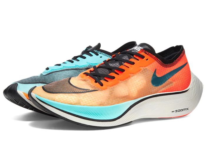Nike Zoom Vaporfly Next% Ekiden running shoes - AURORA/GREEN/HYPER CRIMSON