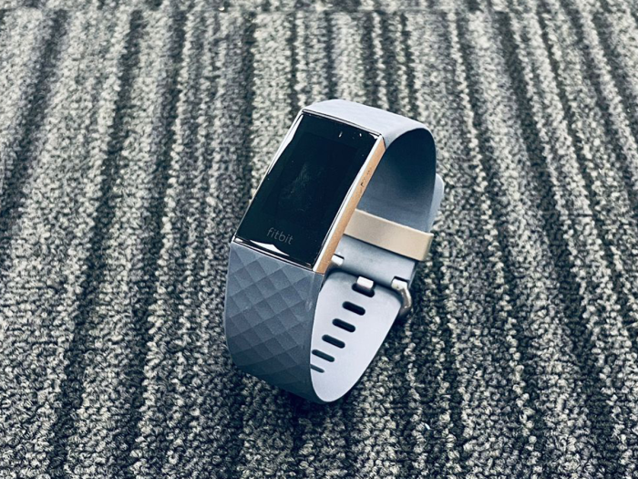 FAULTY Fitbit Charge 3 Blue Grey/Rose Gold Fitness Activity Tracker Watch FB409