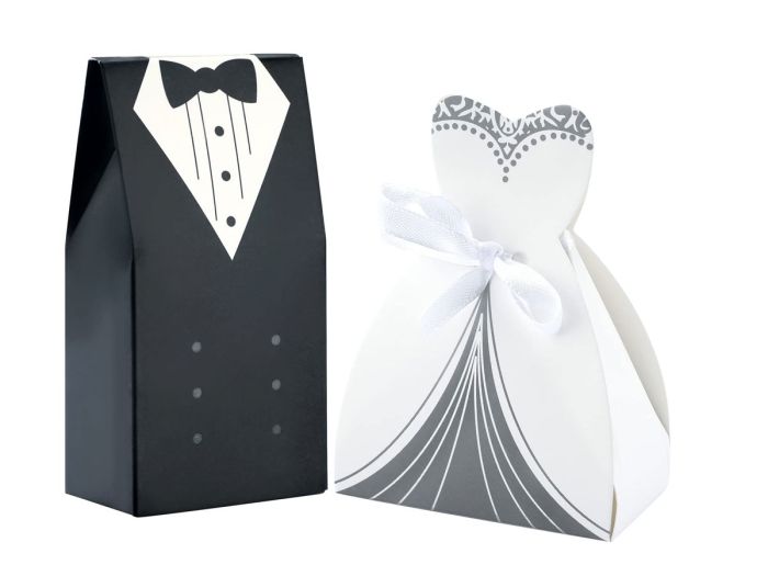 50pcs Bride & Groom Wedding Favours