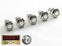 5 x SmartSwitch HALO LED Chrome Latching 19mm 12V/3A Illuminated Round Switch - WHITE (TC003)