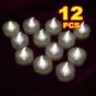 12 Warm White Steady Tealights